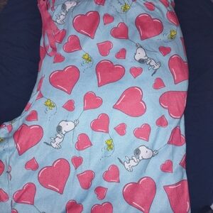 Peanuts Blue and Pink Heart Top & Pajamas Pants